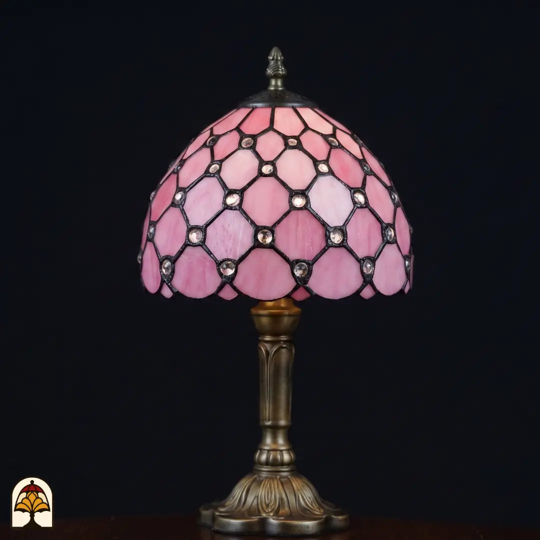 Lampe de table Tiffany Nuvola Rosa ⌀20 cm éteinte – douces couleurs de jour roses