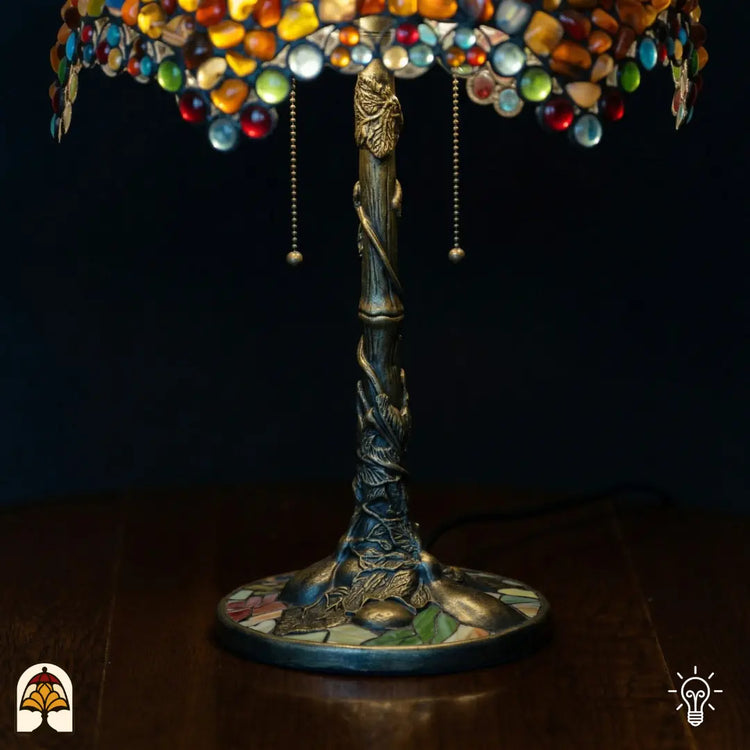 Tiffany lamp - tafellamp - Mosaic Garden Amber De Sierkamer
