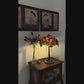 Lampe Tiffany | Lampe de table Tiffany Mosaic Garden Amber ⌀40 cm