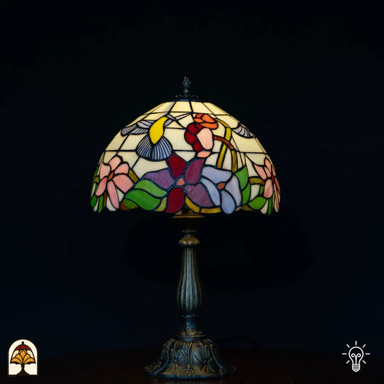 Tiffany lamp - Tafellamp Colibrì - ⌀30 cm