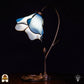 Tiffany lamp - Tafellamp Lotus Azzurro - ⌀20 cm