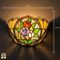 Tiffany wandlamp Tulipa Tricolore met muurbevestiging