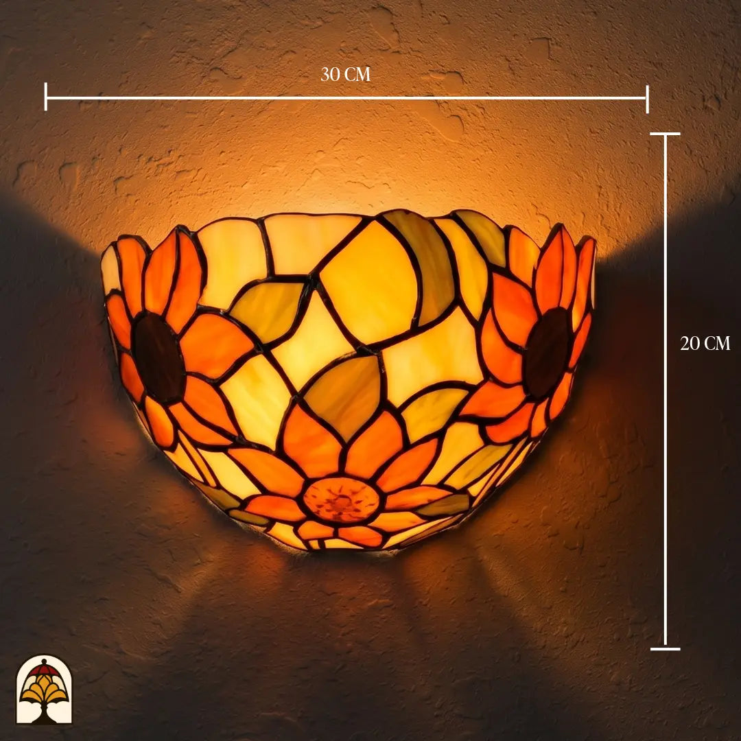 Applique murale Tiffany Solea Girasole avec fixation murale